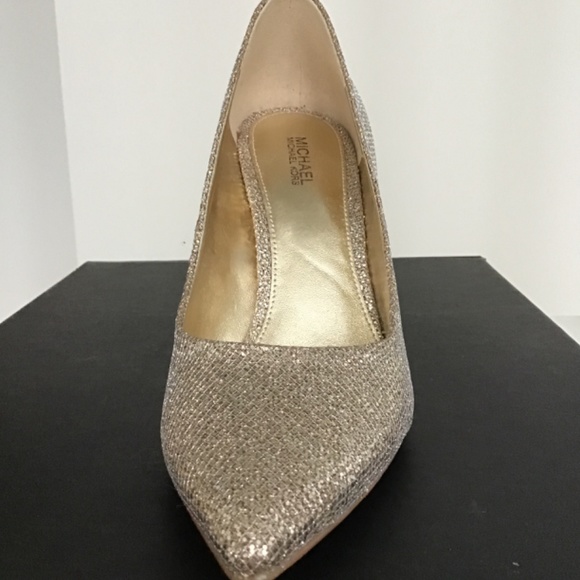 Michael Michael Kors Claire silver/gold high heel shoes size 7 1/2 - Picture 4 of 13